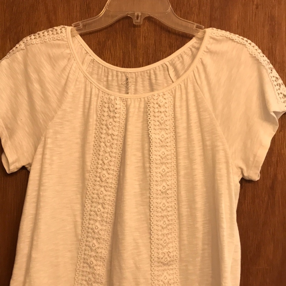 White lace shirt